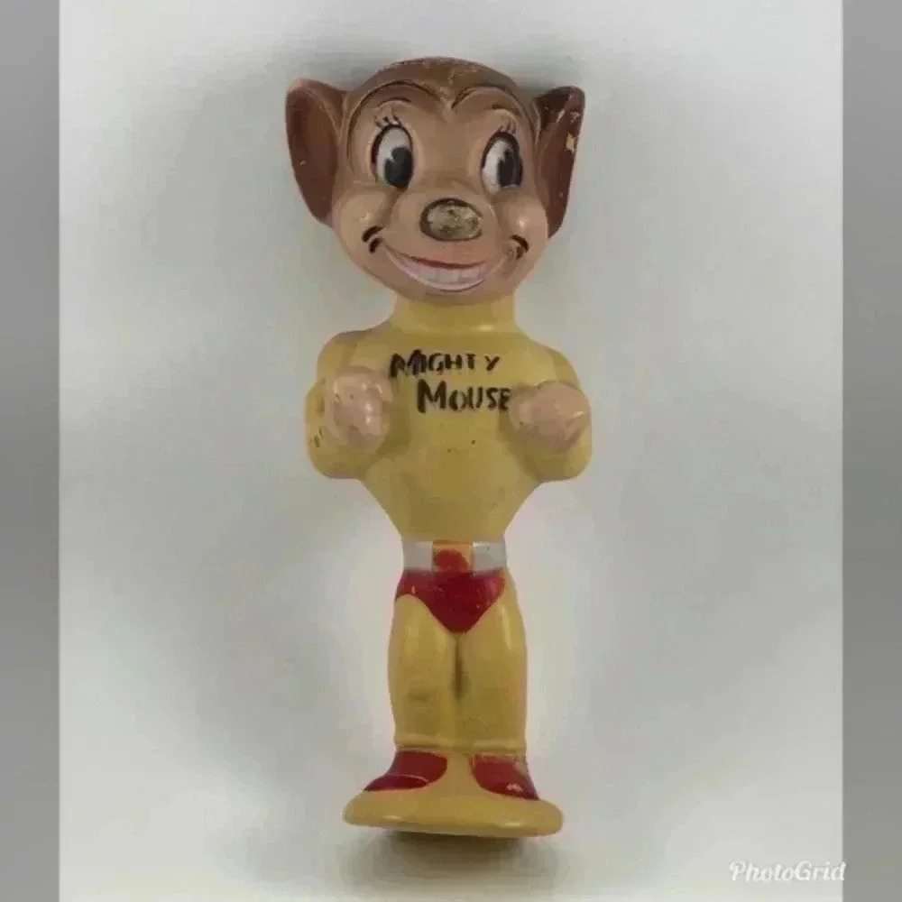 1950’s Vintage Mighty Mouse Vinyl Squeaky Figure - Picture 1 of 5